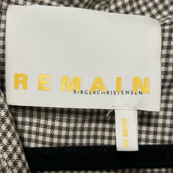 Remain Birger Christensen Sienna Shirt in Butternut Comb Size 4 - Picture 9 of 10